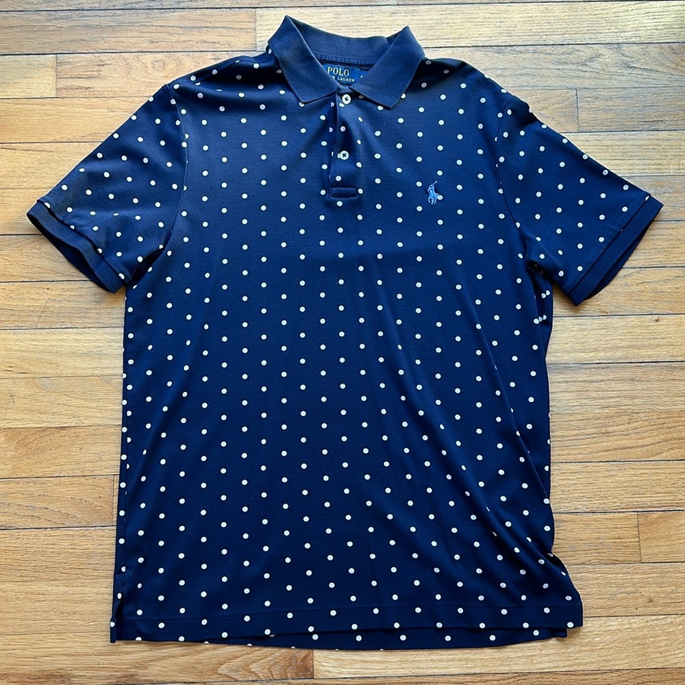 Polo Ralph Lauren Polka Dot Polo Shirt. Medium. EUC.